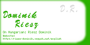 dominik riesz business card